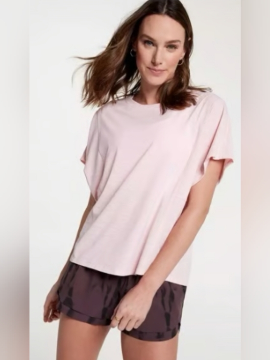 CALIA by Carrie Underwood Tops - CALIA Relaxed Dolman Short Sleeve Crewneck Tee Light Pink Size Medium